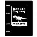 Тетрадь на кольцах 120л кл. иск.кожа. ЭКСМО "Black style. 4" черный Soft Touch, с белилами   /ПБИ1204886          *325366