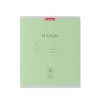 Тетрадь  12л косая частая лин. ПОЛИГРАФИКА "Классика" зеленая   /46464               *178070