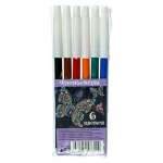 Фломастеры   6 цв. ClipStudio "Крылатые цветы флюо" белый невент.колп., ПВХ   /256-068             *165497