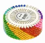 Иглы для закалывания "BLITZ"  33мм., ромашка, 40шт, сталь, ассорти   /P-040А              *156908