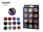 Блестки Mazari №7  12 цветов по 5,6г, в баночках, к/к   /M-4471              *307469
