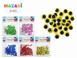 Глаза декоративные  Mazari "№6"  8мм, 80шт цветные   /M-4325              *164944