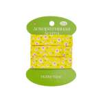 Лента АЛЬТ декоративная репсовая "Цветочки" 1,5см*3м 4 цвета   /2-607/06            *157398