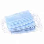 Маска защитная для лица одноразовая, трехслойная 20*25*20   /AL7663              *319243