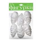 Фигуры из пенопласта АЛЬТ "Шишки" 70мм, 6шт, п/п с е/подвесом   /2-206/02            *153368