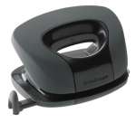 Дырокол  15 лист. пласт. ERICH KRAUSE "R20", встроен.лин.,резин.встав., черн.   /21891               *55056