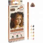 Карандаши 10 цв deVENTE "Skin Tints" оттенки кожи, трехгранные   /5022011/5022122     *316793