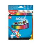 Карандаши акв. 18 цв MAPED "Color Peps" с кисточкой   /836012              *135777