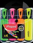 Набор текстовыделителей  4 цв. MAPED "Fluo Peps Classic" 1-5 мм   /742547              *135745