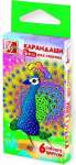 Мелки восковые  6 цв. Луч "ZOO" карт.европодвес   /12С 864-08          *128226