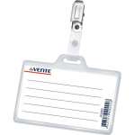 Бейдж deVENTE 60x90 мм, прозрачный с клипом,гориз.   /4010302             *306464