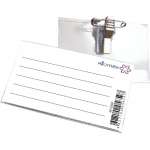 Бейдж Attomex 56x90 мм, прозрачный с клипом,гориз.   /4010500             *312309