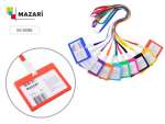 Бейдж Mazari 103*75мм горизонт. на шнурке   /M-5696              *167515