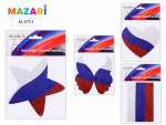 Наклейки Mazari "Триколор" блестки   /M-8751              *324520