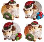 Сувенир ОВЕЧКА рождественская 6см, разноцв.                        /36561     *120076