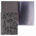 Папка для меню ДПС "Меню" на винтах, ПВХ, цв.серый с городом   /2273.М-116          *143147