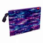 Папка д/тетрадей А4 ERICH KRAUSE молния сверху, матерч., "Purple Print",  фиолетовый   /49073               *314000