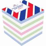 Блок д/записей  9*9*9 Attomex цветной, непроклеенный, офсет 65г/м, белизна 90%   /2012601             *315723