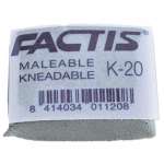Клячка FACTIS "K 20" 3,7*2,9*1см супермягкий, серый   /228017              *332936