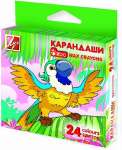 Мелки восковые 24 цв. Луч "ZOO" карт.европодвес   /12С 866-08          *128228