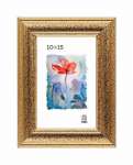 Фоторамка пластик. 10*15 со стеклом, багет золото 15,5*32мм   /3916                *69095