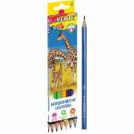 Карандаши  6 цв deVENTE "Животный мир" 2М, шестигр. пластик. корпус, к/к   /5021307             *333838
