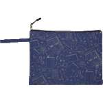 Папка д/тетрадей А4 deVENTE молния сверху текстиль "School" 33*24*1см ручка-петля, т-синяя   /3072056             *312586