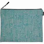 Папка д/тетрадей А4 deVENTE молния сверху текстиль "Text" 33*24*1см мятная   /8053243             *336552