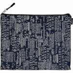 Папка д/тетрадей А4 deVENTE молния сверху текстиль "Text" 33*24*1см т.синяя   /8053247             *336553