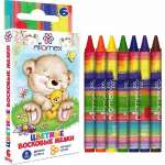 Мелки восковые  6 цв. Attomex карт.европодвес   /8077811             *314045