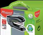 Степлер №24 мини 15 лист. MAPED "Greenlogic" с встр.антистеплером   /353011              *135783