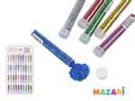 Блестки Mazari в тубах, ассорти 6цв, в дисплее (1 шт.)   /M-4294              *303815