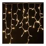 Гирлянда светодиод. ЛЬДИНКА "Бахрома" 2,5*0,6*0,3м, 100 ламп, 250В, 8 режим, теплый белый   /200221              *340567