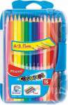 Карандаши 15 цв MAPED "Color Peps" трехгранные,ударопроч., пласт.пенал   /832035              *134239