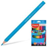 Карандаши 12 цв MAPED "Color Peps" МАКСИ трехгранные,ударопроч., в карт.европодвес   /834010              *131119