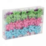 Бант-звезда 7,2см КОКОС горошек ассорти   /212890              *344059