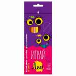 Карандаши 24 цв-12 шт Лео Играй, двухстор., неон., трехгранн., заточ.   /LGDCP-12            *338886