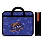 Папка д/тетрадей с ручками А4 ПЧЁЛКА на молнии, печать на пласт. (ручки-тесьма) "TIME TO STUDY"   /ПМ-А4-25            *344237