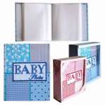 Фотоальбом 100 фото "BABY" в подар.коробке, для фото 10*15см, асс.   /0126                *344523