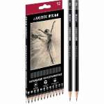 Набор карандашей д/черчения 12шт. deVENTE " Art" (2Т,Т,ТМ-2,М,2М,3М,4М,5М,6М,7М,8М)   /5030203             *345116