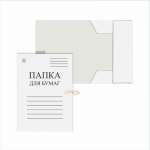 Папка картонная с завязками 280г/м DOLCE COSTO белая немелован.   /D00523              *346446