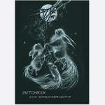 Скетчбук А4  20л  Полином "BLACK" черная бум. 120г/м   /2823                *348131