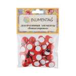 Декоративный элементы Blumentag "Божья коровка красная" 1,8см  24шт/уп   /WLBF-02             *348852