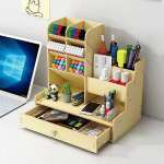 Подставка для канц. принадл. deVENTE "Elrix" 24,5x15x25,5 см, МДФ, цвет и факт. береза   /4102309             *350389