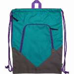 Мешок для обуви deVENTE 40*52см 2 кармана, серая с бирюз. с фиол.завяз.   /7040222             *348250