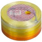 Лента deVENTE атласная   6мм 23м.. набор 5шт желтое ассорти   /9040302             *350911