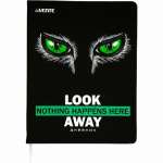 Дневник элит.переплет иск.кожа  deVENTE аппл., цв.печать,шелкография, "Look Away"   /2020292             *337592