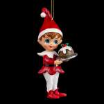 Украшение Decor "Эльф с тортиком" 12см разноцв.   /59386               *352658