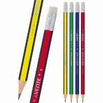 Карандаш HB deVENTE пластик. трехгран.,с черн. гранями, асс, с/л   /5032335             *350474