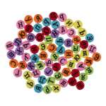 Бусины Hobbius "Русский алфавит" 4*7мм 50гр №02, цветные с черн.буквами   /ABFA-02             *354136